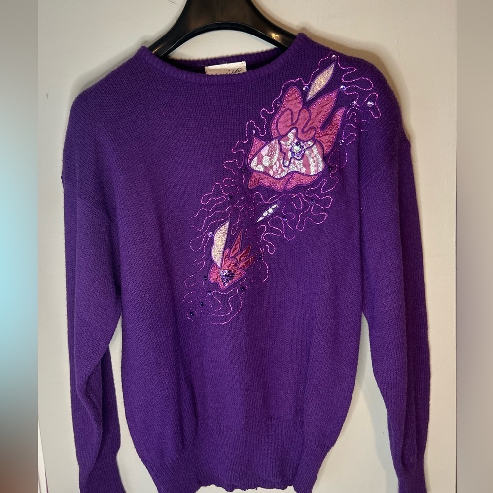 80s appliqué sweater - Picture 14 of 14